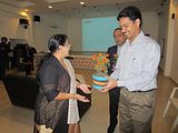 12. Principal of Gyan Ganga Academy felicitating Shri Shailesh Jha, ICICI Bank